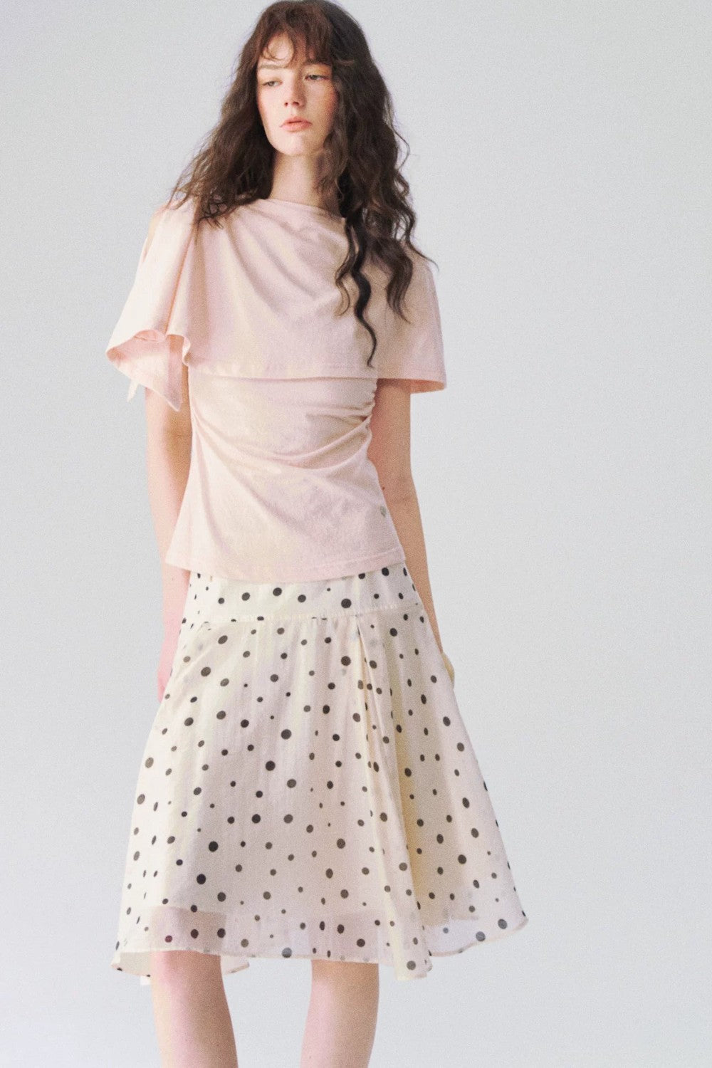 Two-Piece Shawl Waist-Cinching Top Set