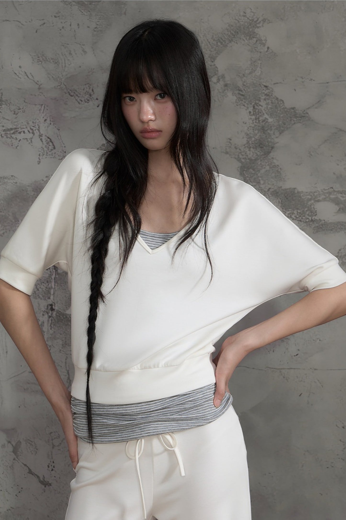 Striped Halterneck Camisole and Pants Set-Up