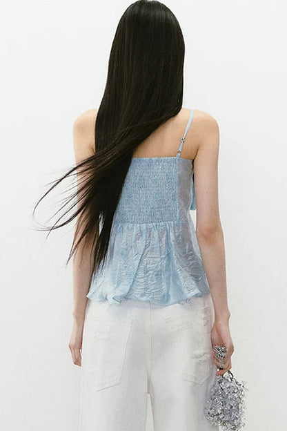 Pleated Bow Camisole Top
