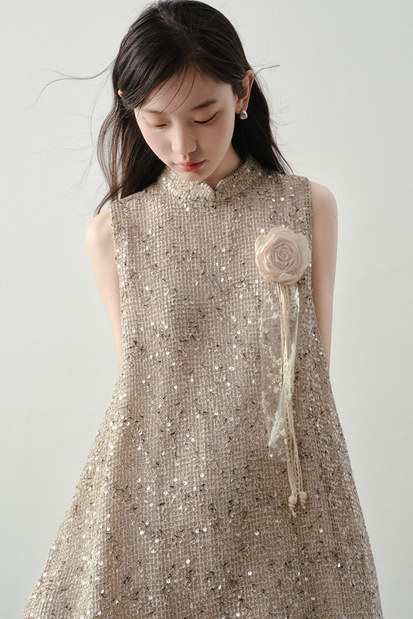 Champagne Gold Tassel Dress