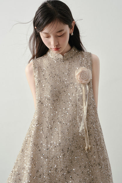 Champagne Gold Tassel Dress
