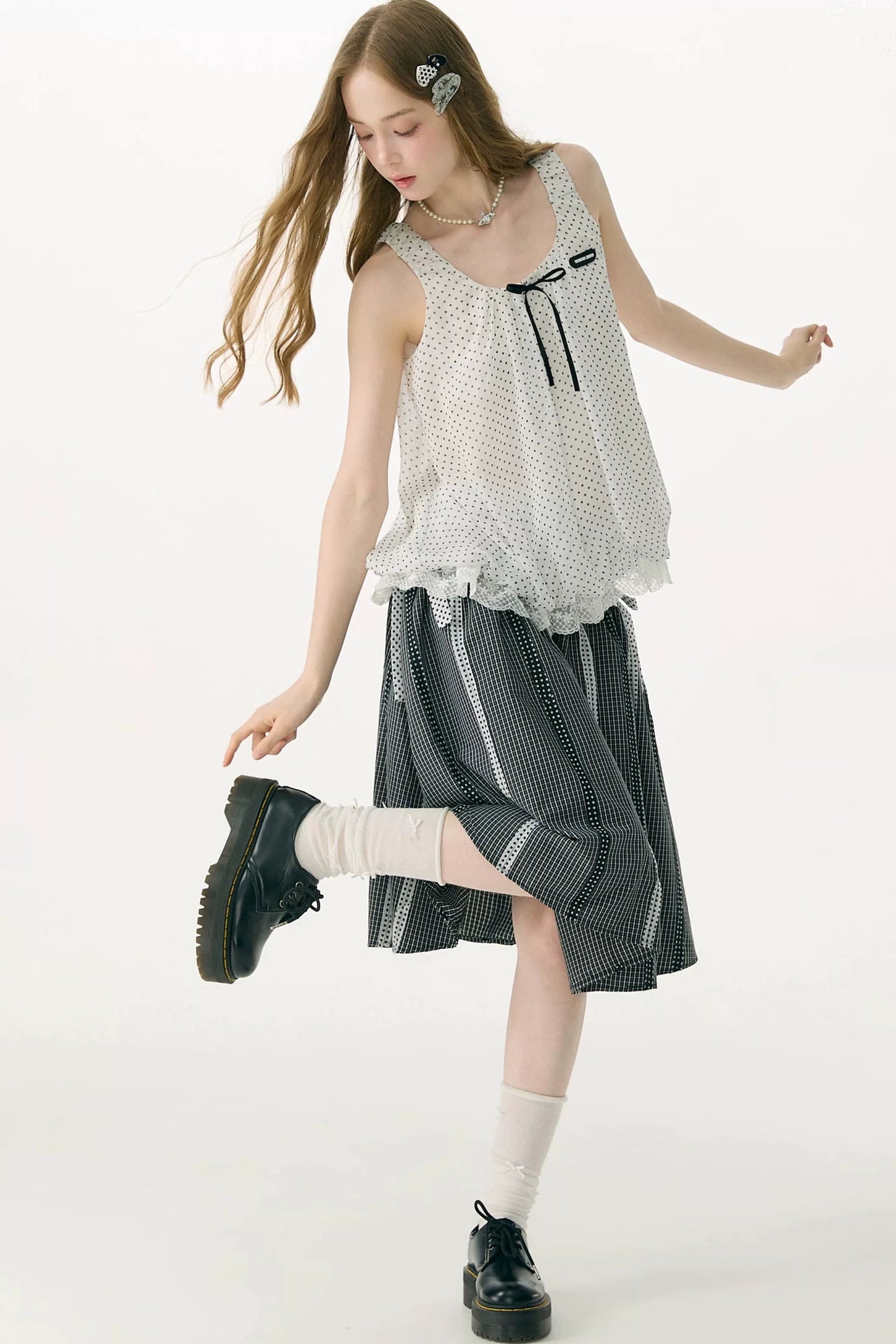 Sea Salt Lace Polka Dot Camisole
