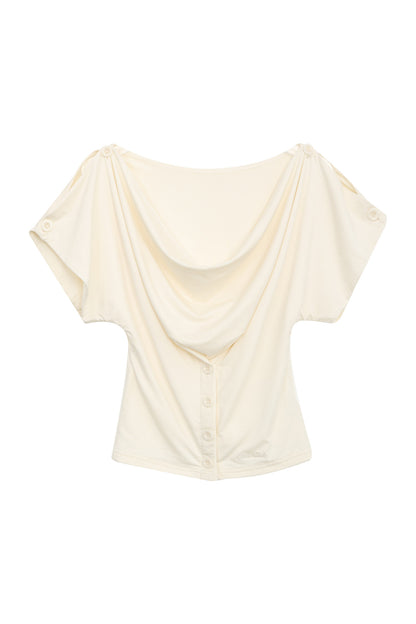 French Swing Collar Single-Breasted Blouse
