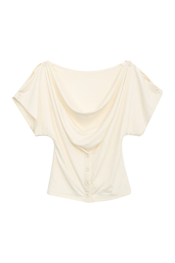 French Swing Collar Single-Breasted Blouse