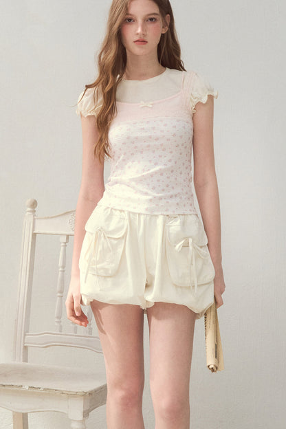 Bowknot Cargo Shorts