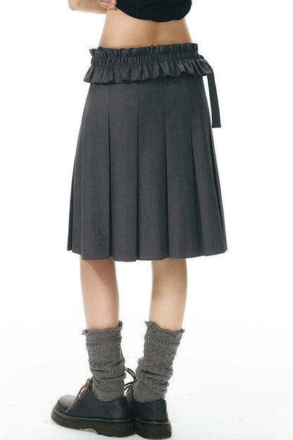 Conjunto de falda plisada desmontable de largo medio