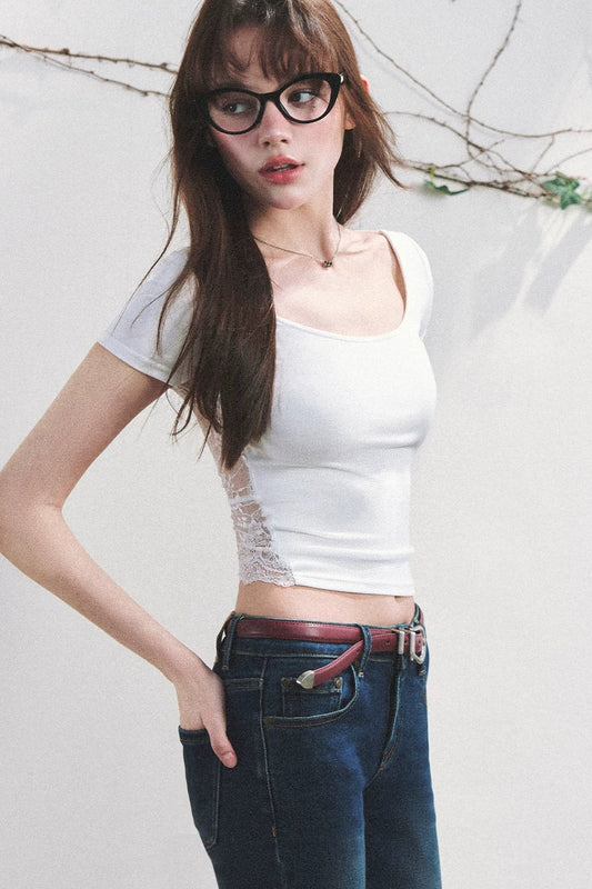 Pure Desire Lace Backless Top