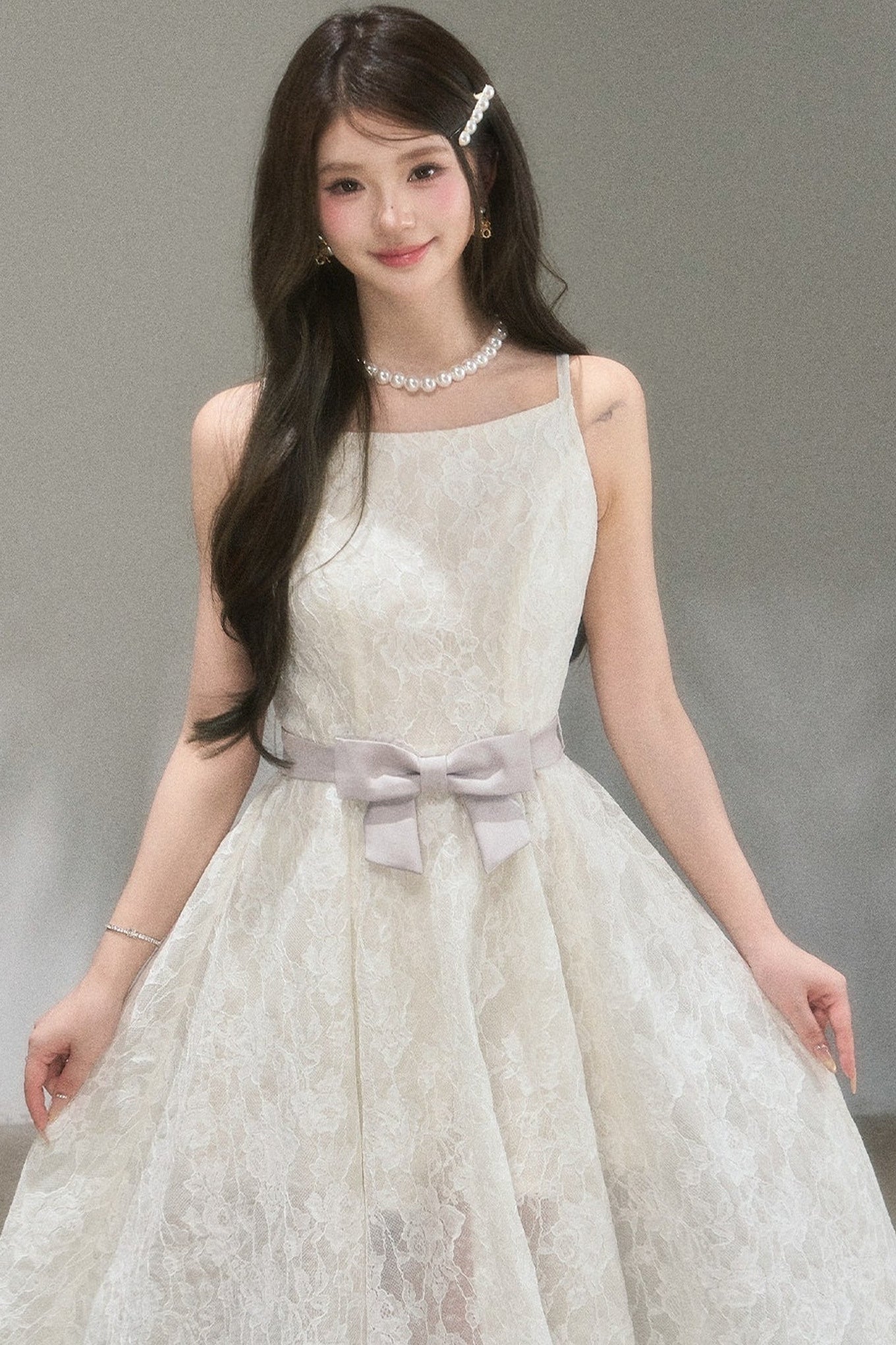 Soft Lace A-Line Dress
