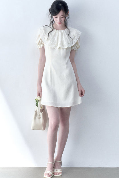 Vanilla Lace Doll Collar Dress