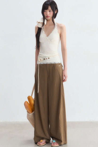 High-Waisted Wide-Leg Cargo Pants