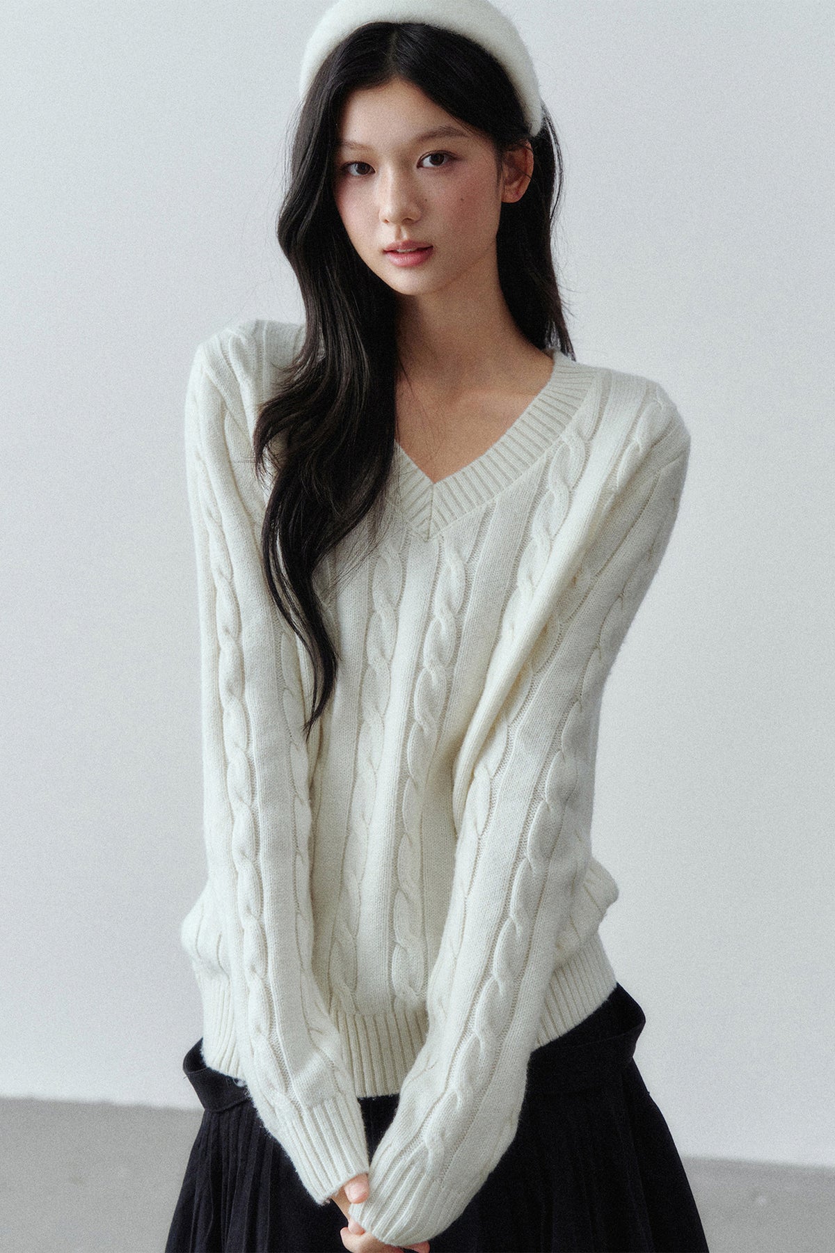 Wool Cable Knit Sweater