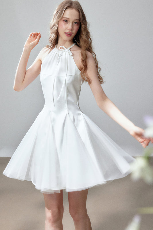 Moonlight Waltz Satin Dress