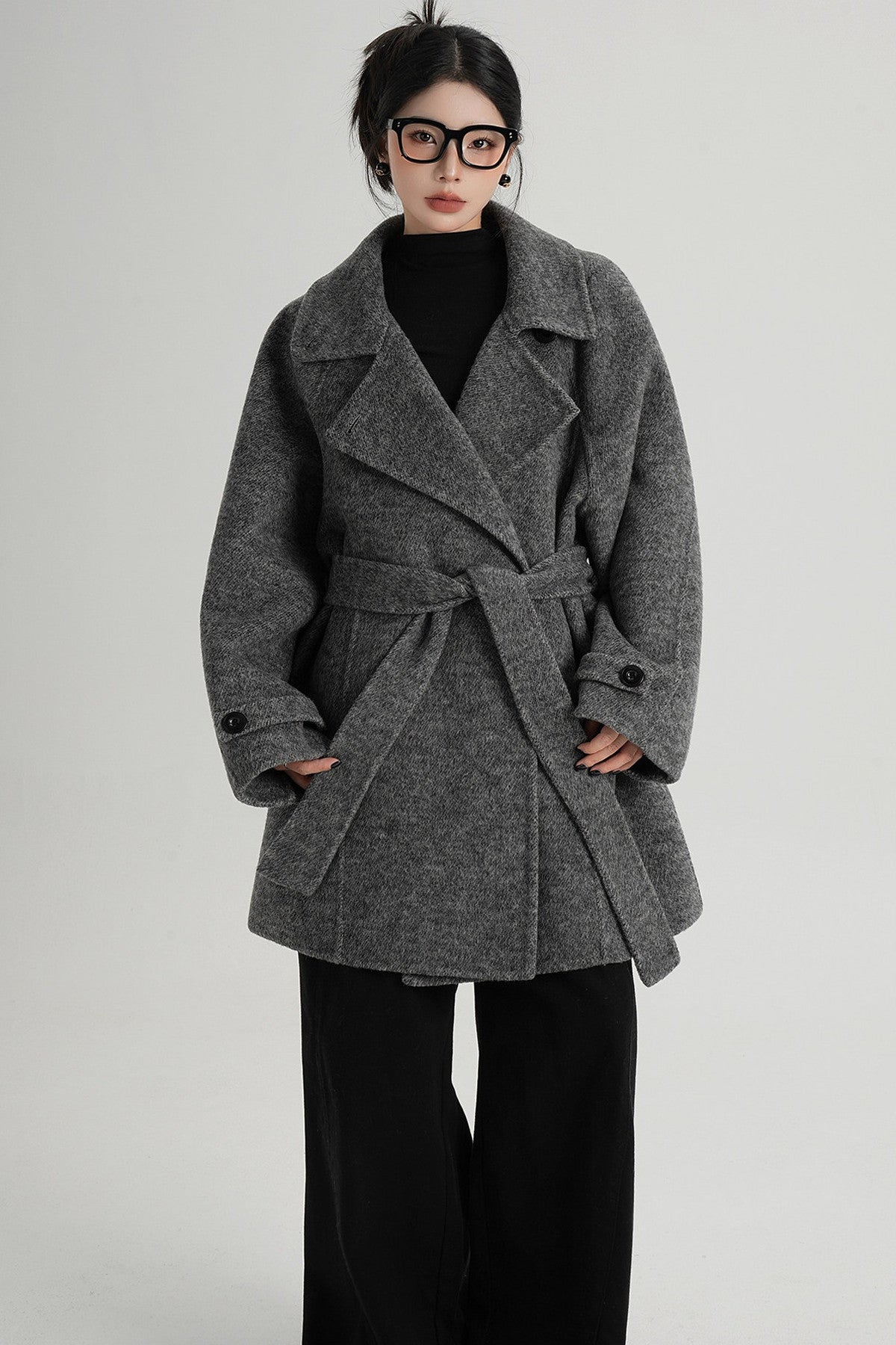 Mid-Length Double-Sided Wool Coat