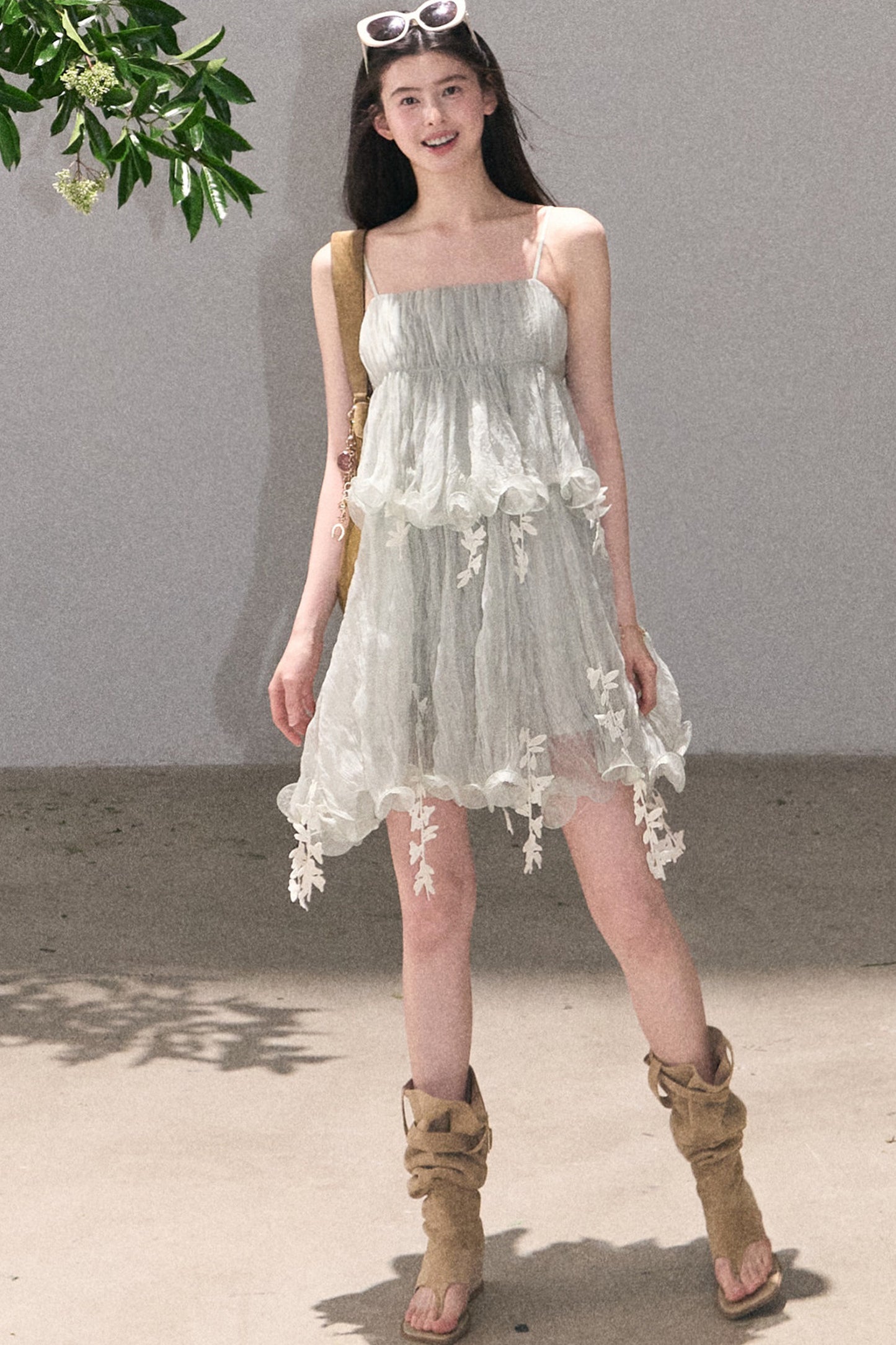 Mint Lace Spaghetti Strap Dress