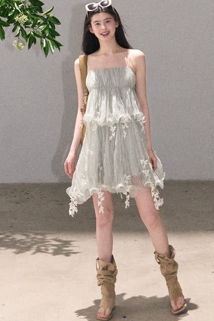 Mint Lace Spaghetti Strap Dress