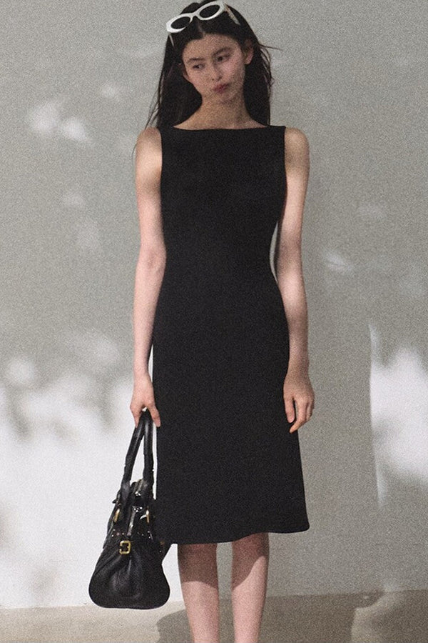 Acetate Black Tank Dress