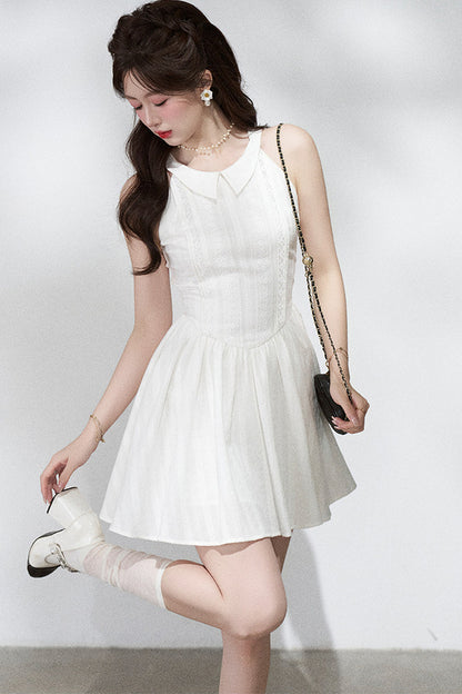 French Collar Bow Dress