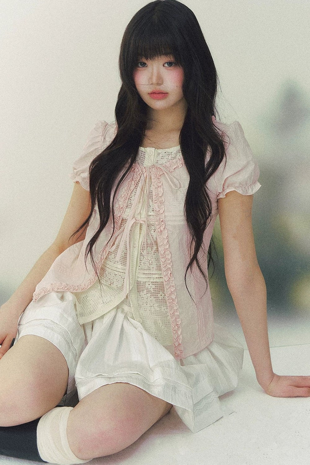 Lace Puff Sleeve Blouse