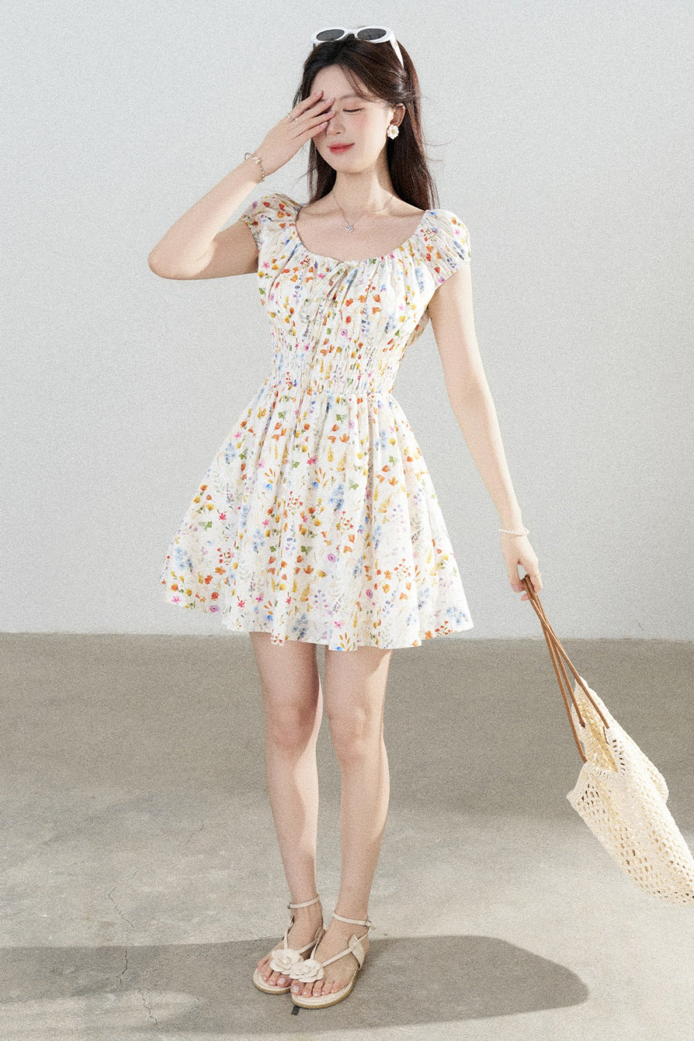 Floral Print A-Line Dress