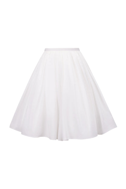 Pleated A-Line Midi Skirt