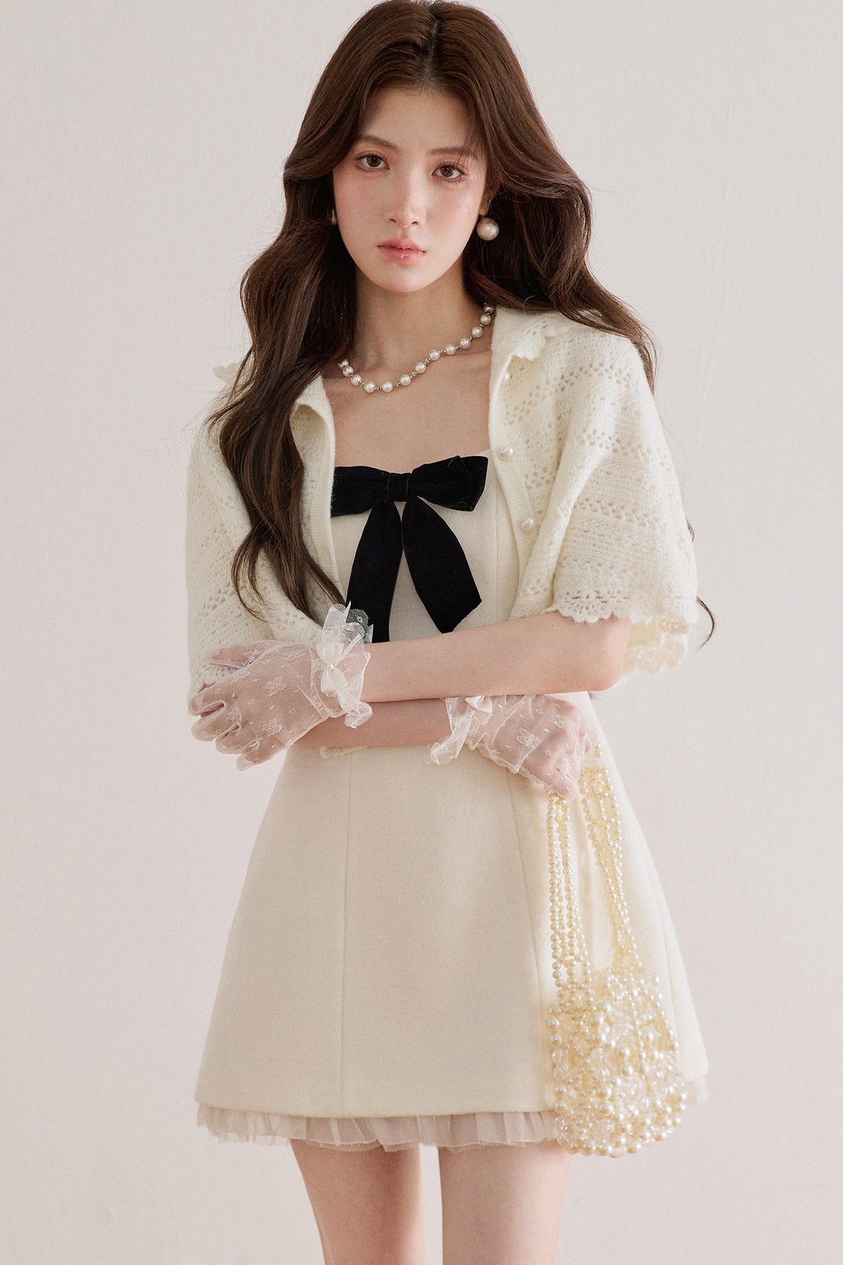 Hooded Hollow Crochet Knit Cardigan