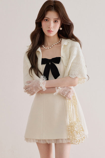 Hooded Hollow Crochet Knit Cardigan