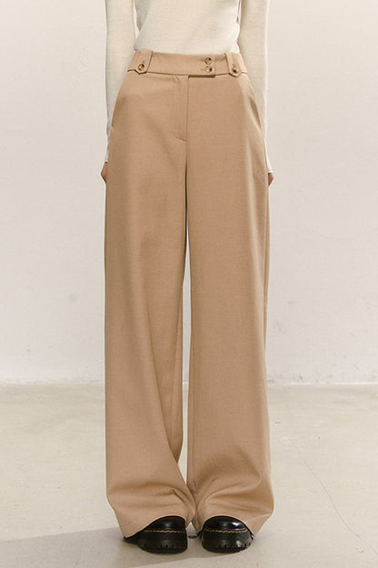Versatile Straight-Leg Long Pants