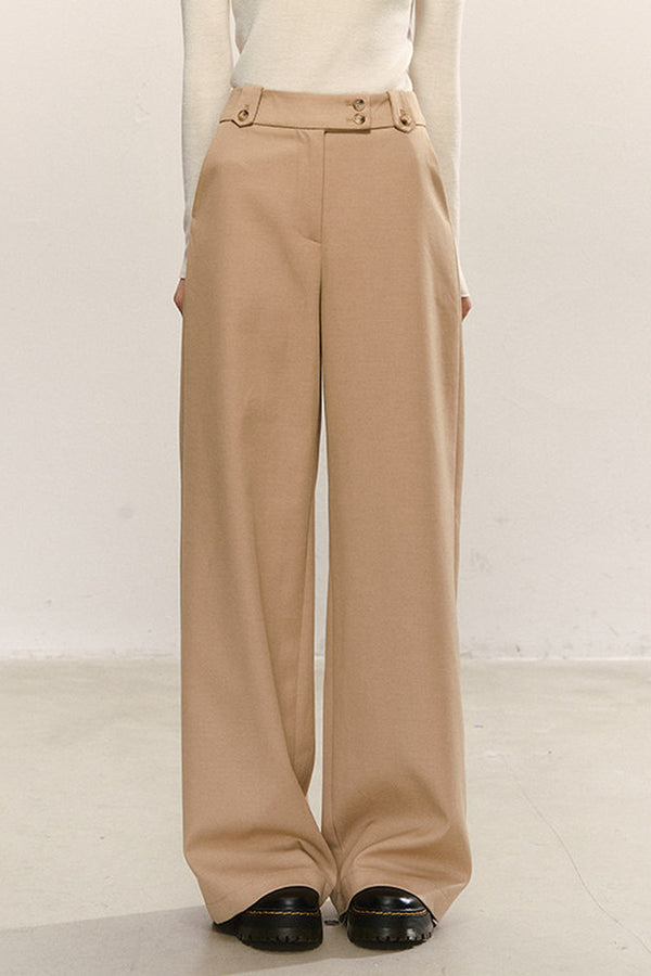 Versatile Straight-Leg Long Pants