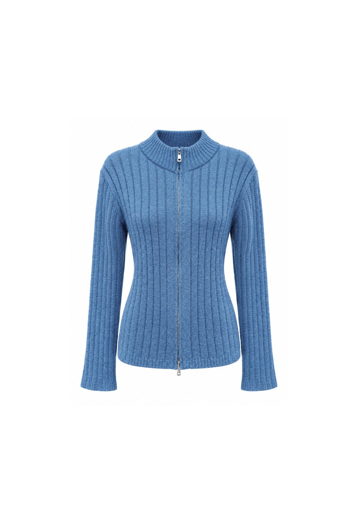Blue Knitted Cardigan Set-Up