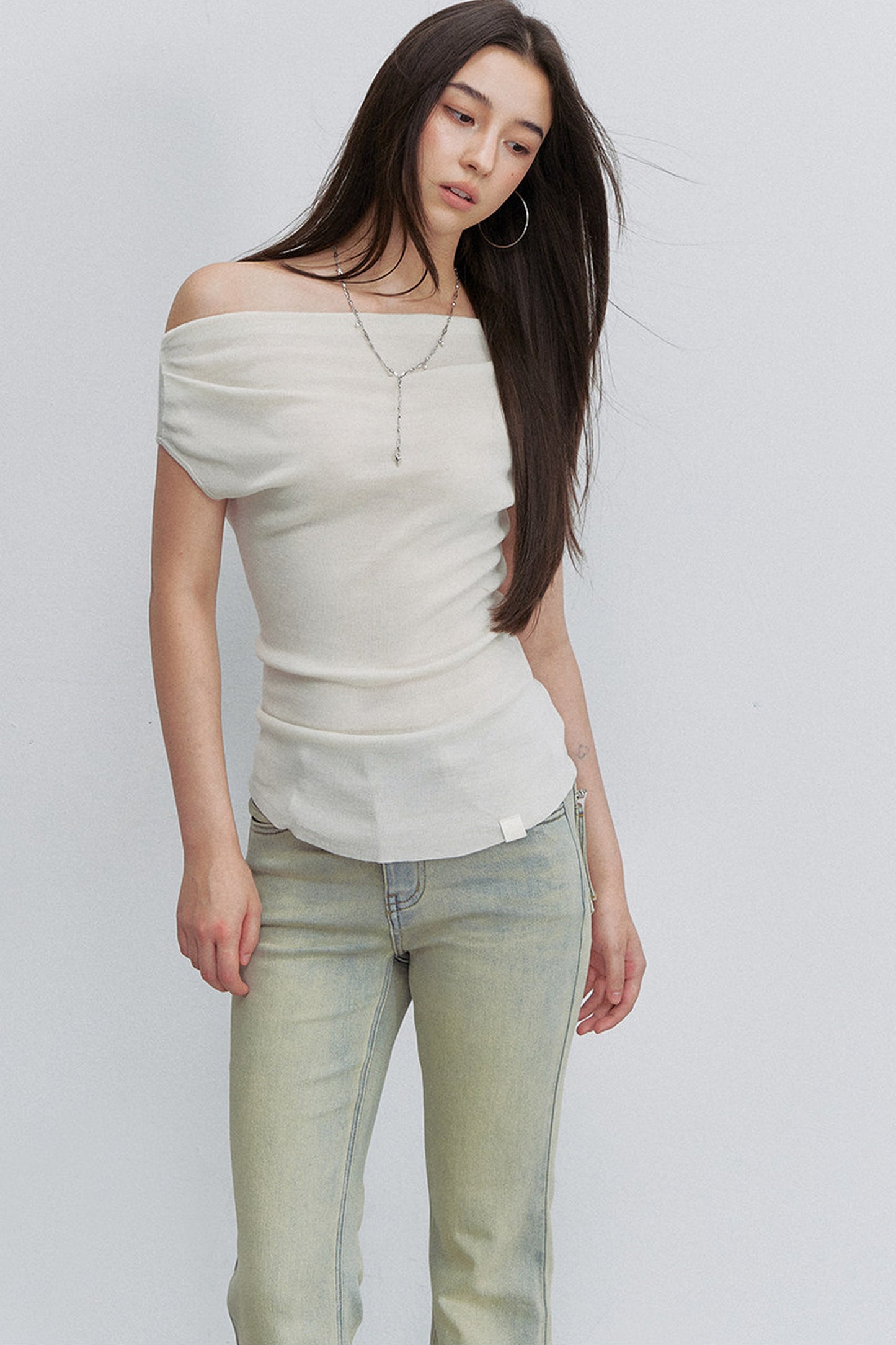 Asymmetrical Tencel Wool Top