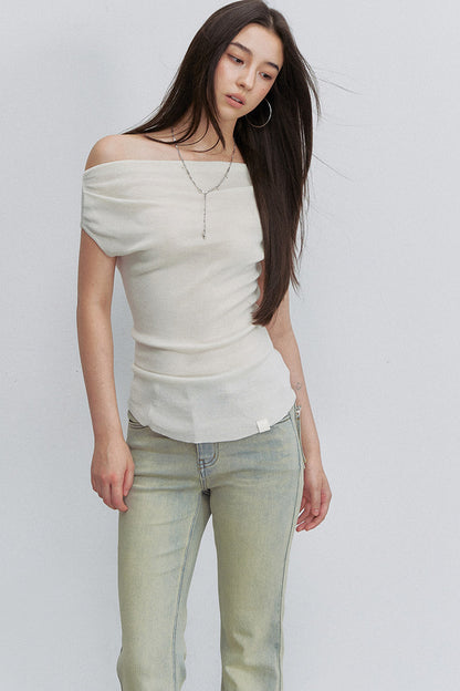 Asymmetrical Tencel Wool Top