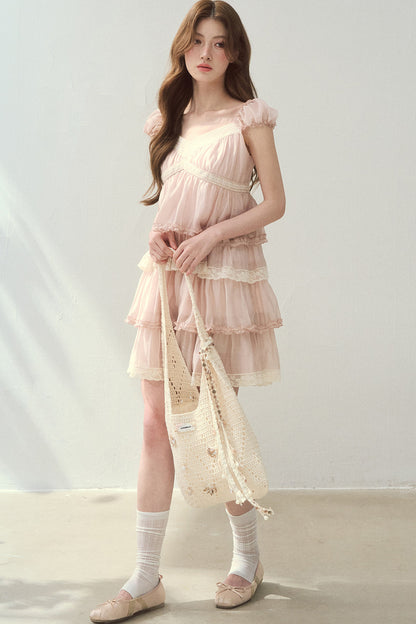 Lyocell Tiered Cake Dress