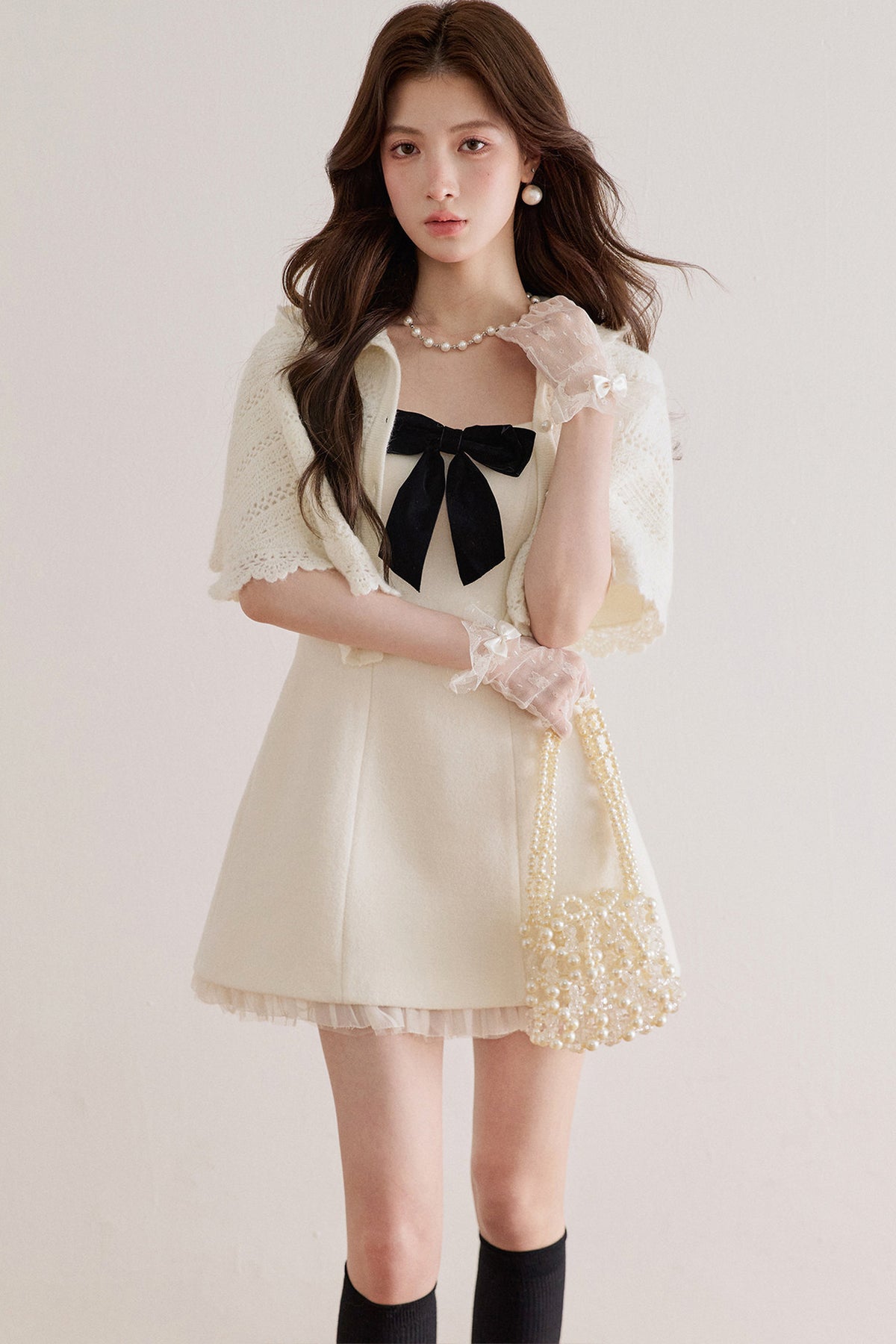 Hooded Hollow Crochet Knit Cardigan