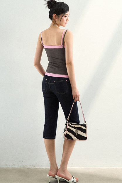 Contrasting Stitch Lyocell Camisole