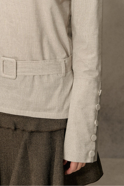 Long-Sleeve Off-Shoulder Shirt