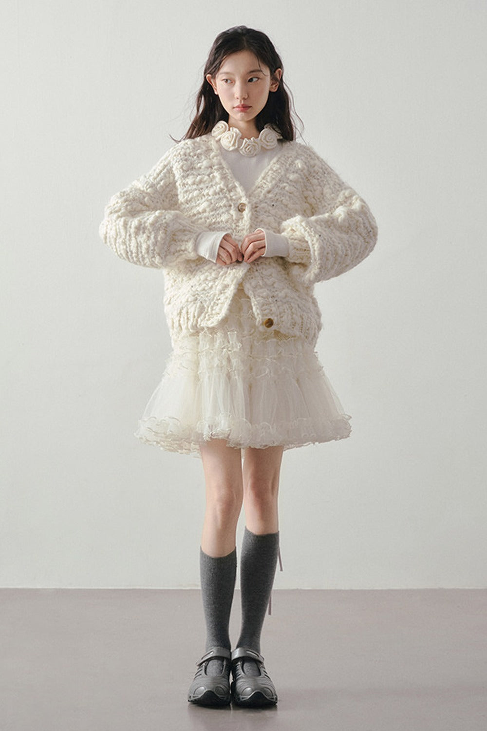 Multi-Layered Tulle Ruffle Skirt