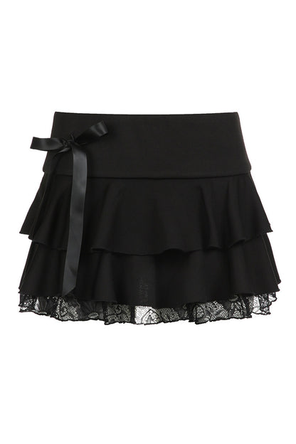 Polka Dot Lace Trim Strapless Top