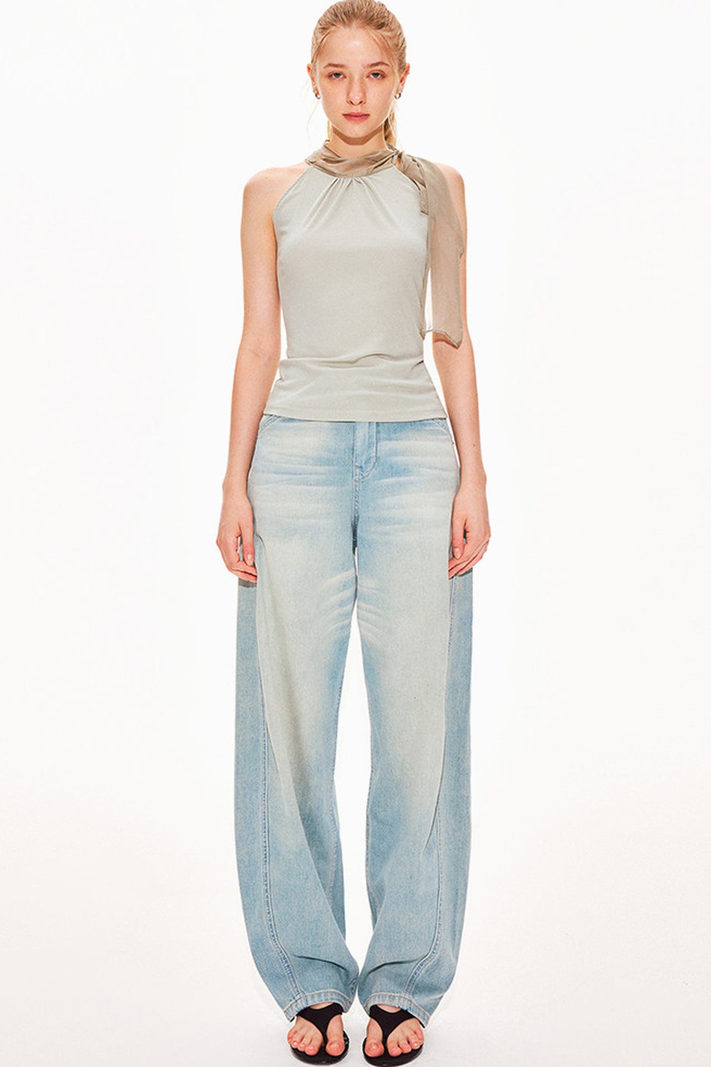 Vintage Distressed Scimitar Jeans
