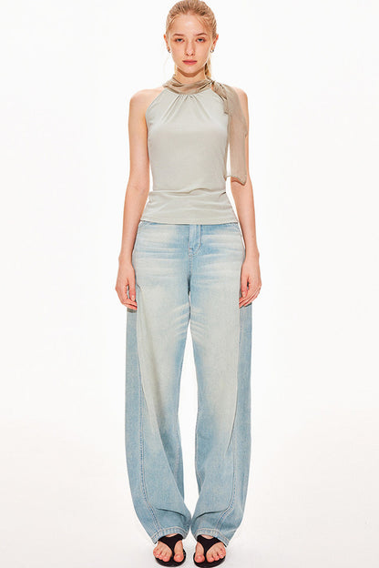 Vintage Distressed Scimitar Jeans