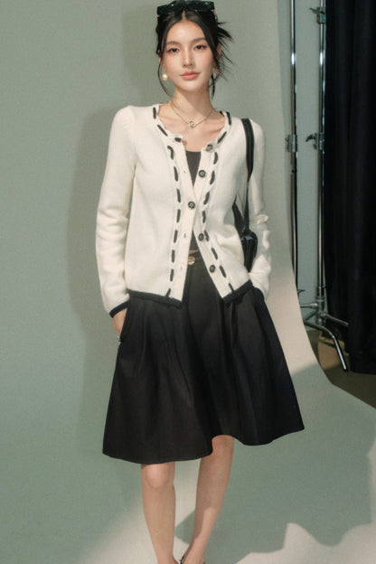 Knitted Cardigan Skirt Set-Up