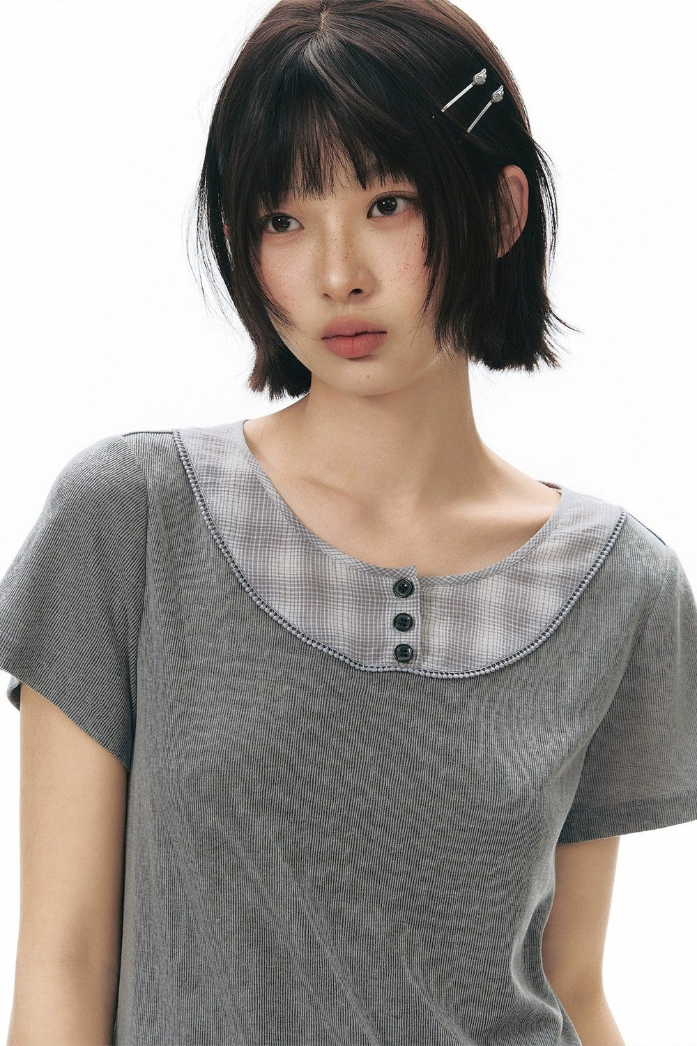 Shirt Collar Layered Dress
