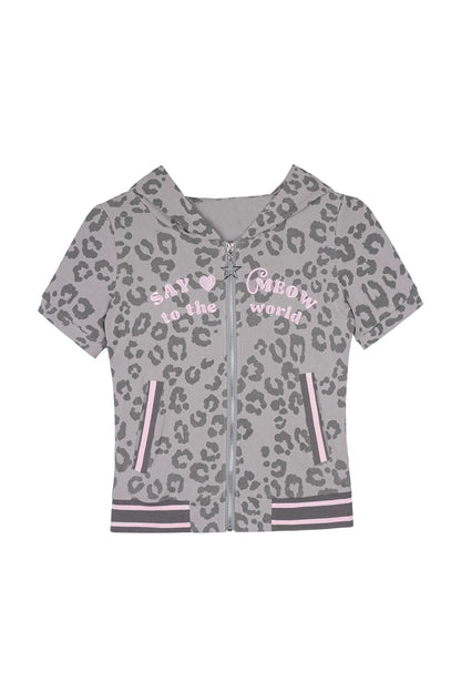 Pink Leopard Cat Ear Jacket
