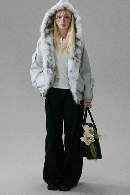 Thick Plush Hooded Jacket