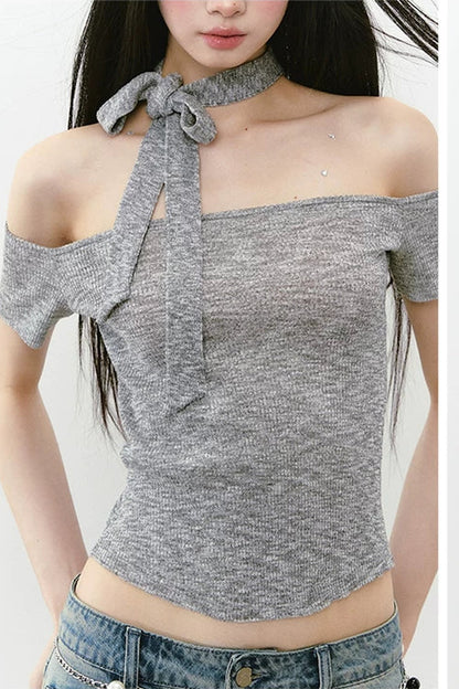 gilet en maille réversible à lacets