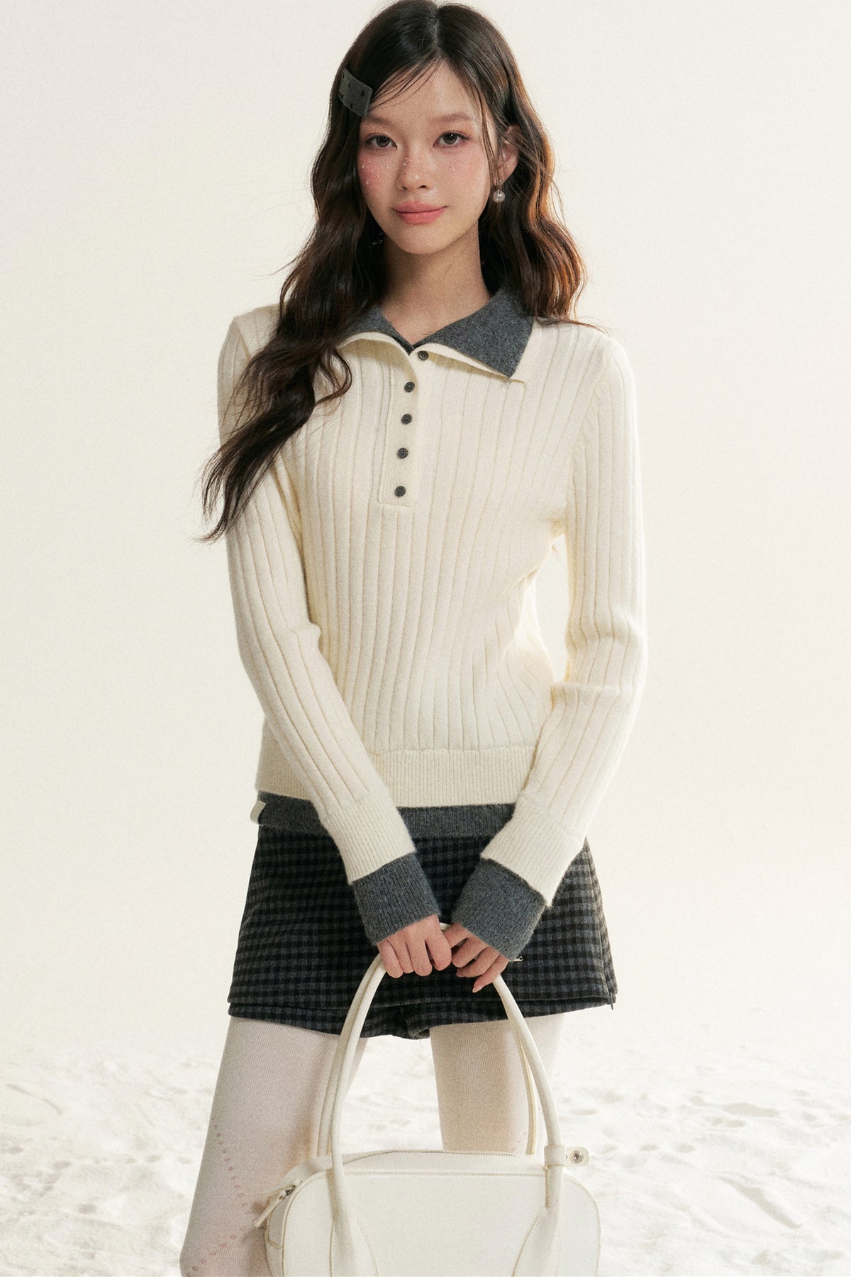 Color-Block Layered-Look Sweater