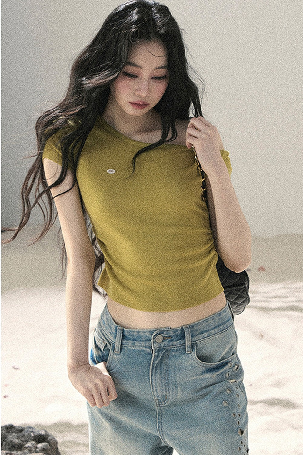 Asymmetrical Knot Crop Top