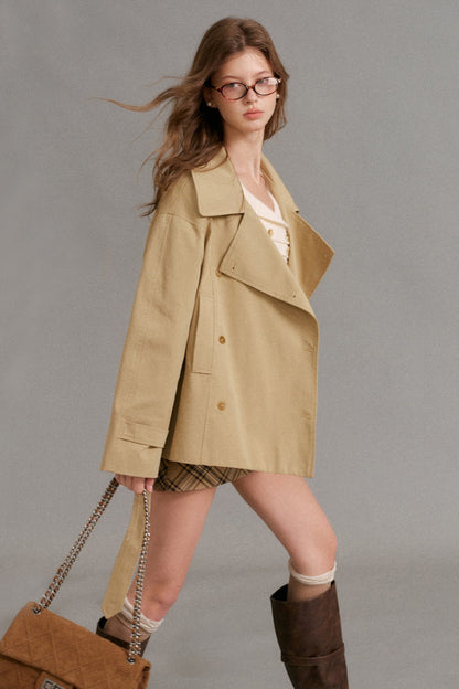 Structured Short Trench Coat