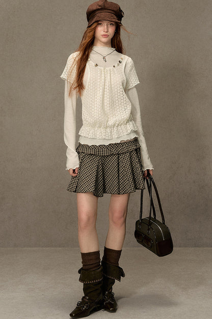 Hollow-Out Knit Sweater