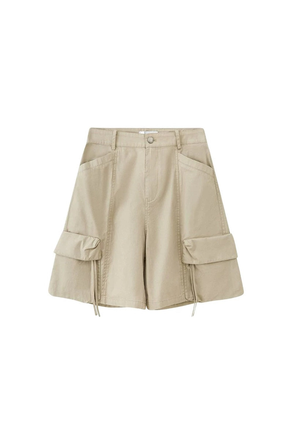 Khaki Washed Pocket Shorts
