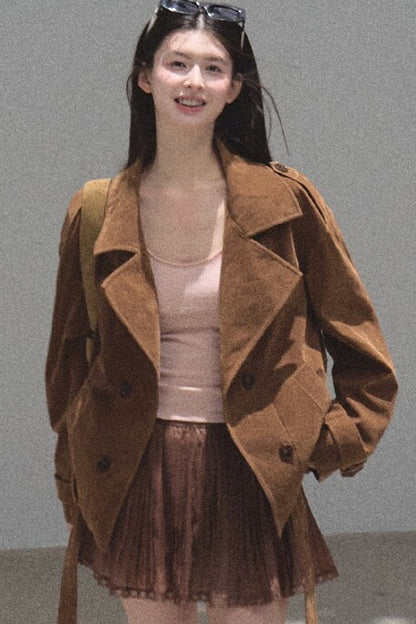 Maillard Caramel Retro Jacket Set
